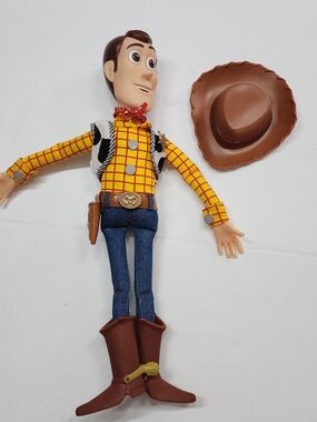 Toy Story Woody Talking Andy Sheriff Figure Disney Pixar Working W/ Hat